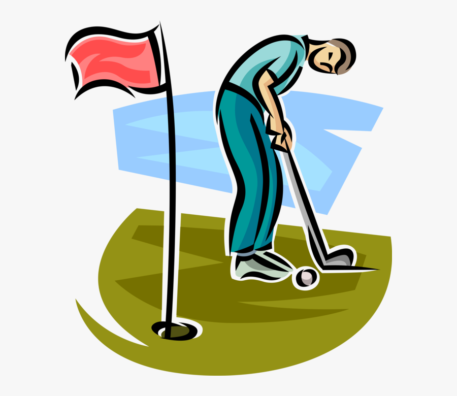 Picture Royalty Free Library Golfer Makes On Golf Green - Golf Pictures Clip Art, Transparent Clipart