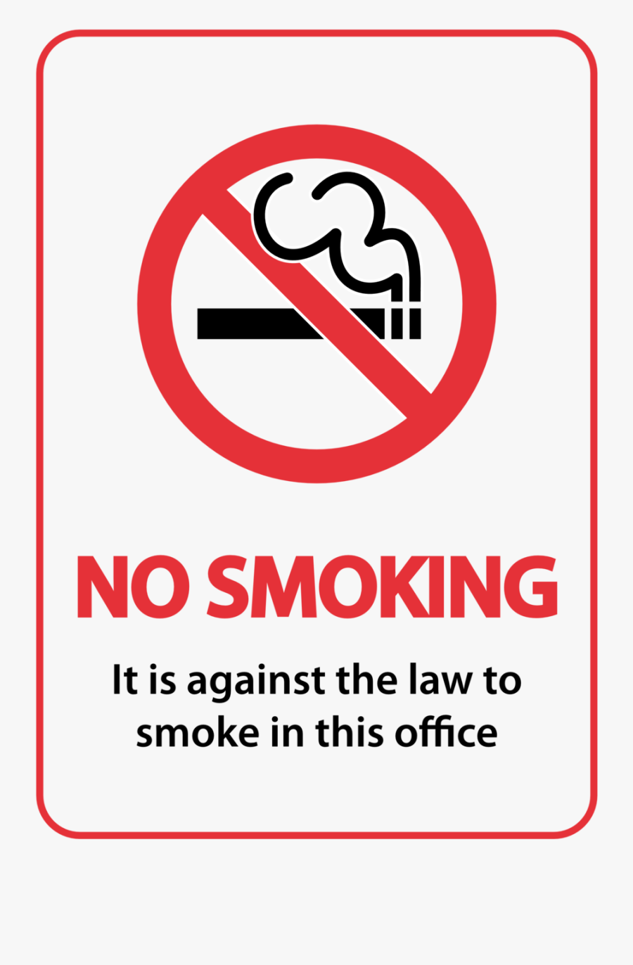 Smoking Signs To Print, Transparent Clipart
