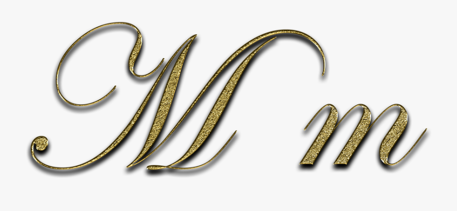 Letter, M, Gold, Font, Letter M, Write, Type, Fonts - Totalmente Demais, Transparent Clipart