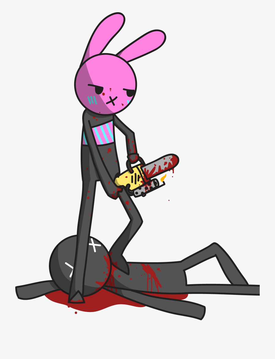 Chainsaw Gal - Cartoon, Transparent Clipart