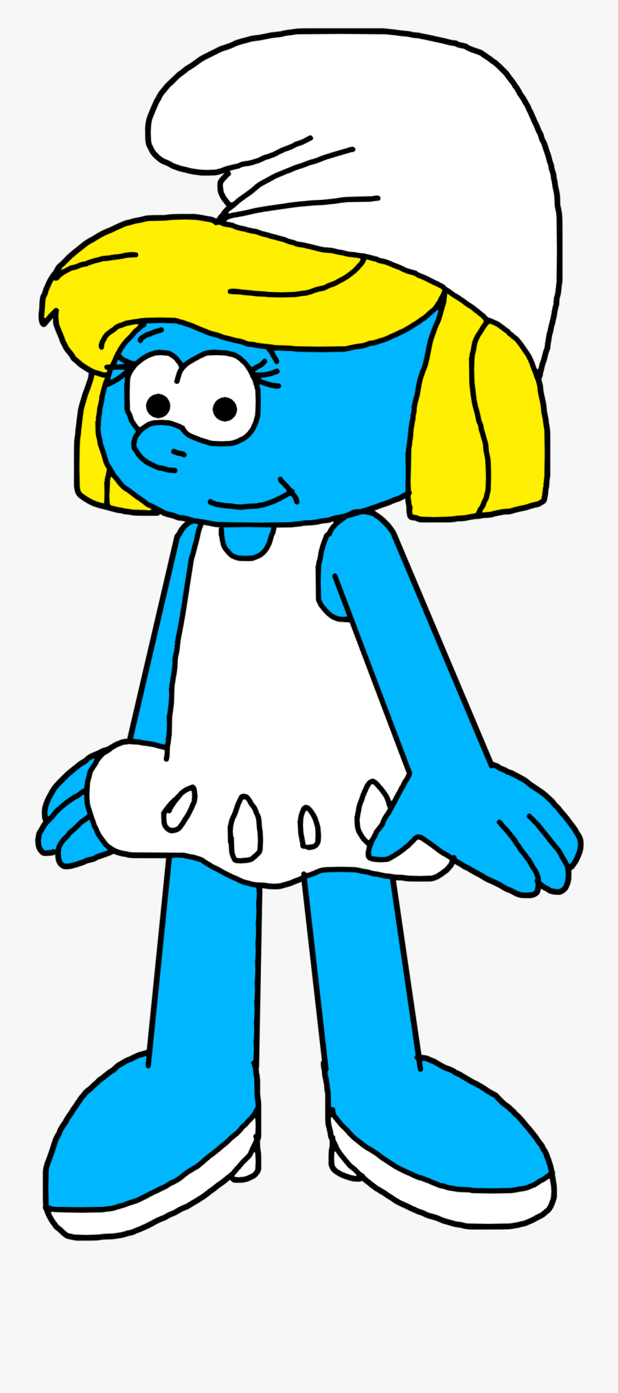 Smurfette With Her Hair Cut By Marcospower1996 - Smurfette With Her Hair Cut, Transparent Clipart