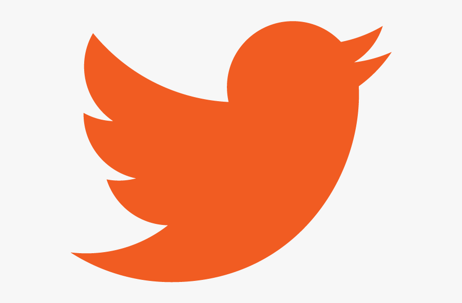Orange Twitter Icon Png, Transparent Clipart