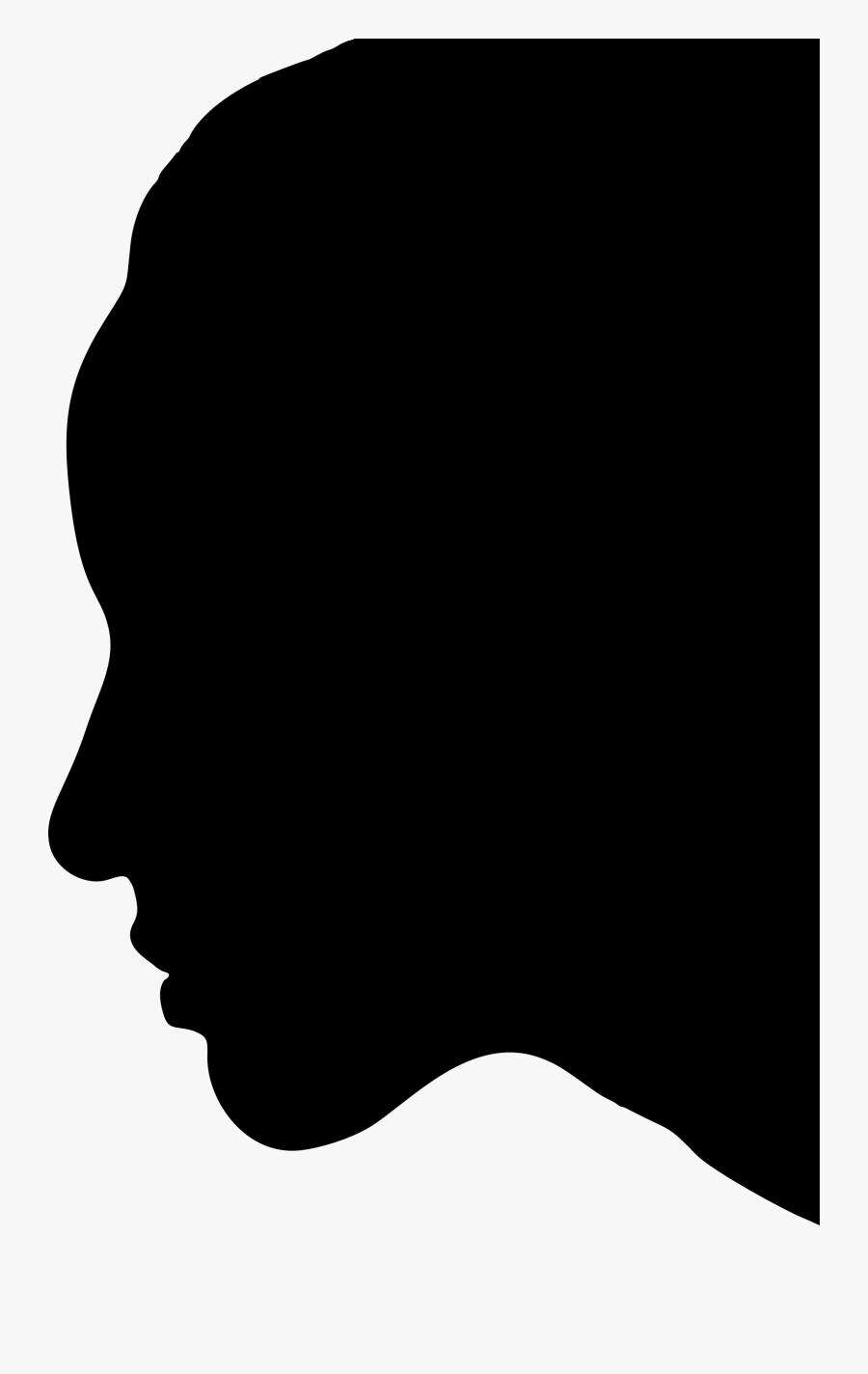 Haircut Clipart Woman Profile - Headshot Female Silhouette, Transparent Clipart