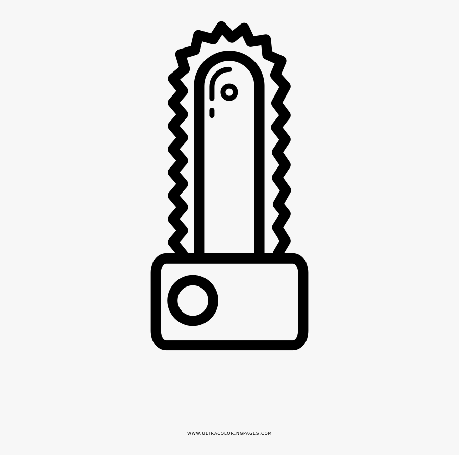 Chainsaw Coloring Page Line Art , Free Transparent Clipart ClipartKey