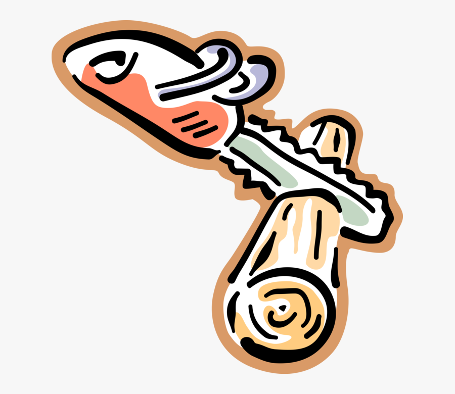 Vector Illustration Of Portable Mechanical Chainsaw, Transparent Clipart