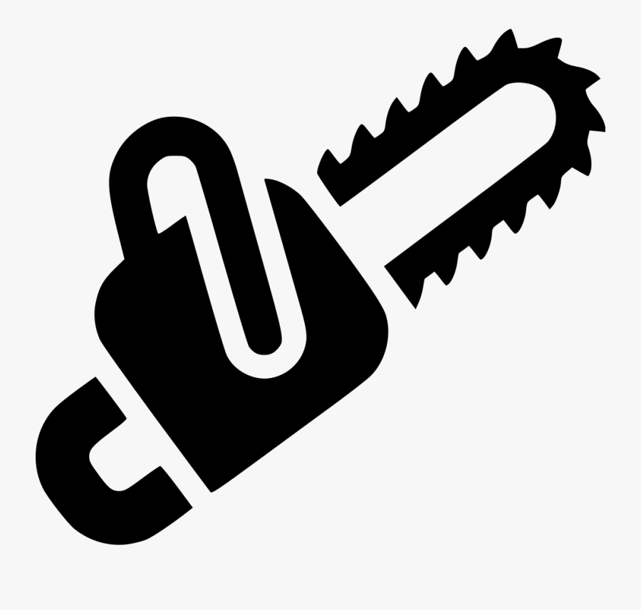 Chainsaw - Svg Black And White Chainsaw, Transparent Clipart