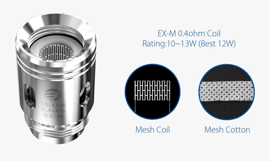 Ex-m Coil Head - Cartridge Joyetech Exceed Grip, Transparent Clipart