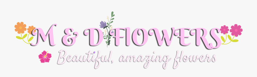 M & D Flowers - Calligraphy, Transparent Clipart