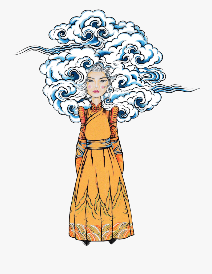 Cloud Hair Illustration, Transparent Clipart