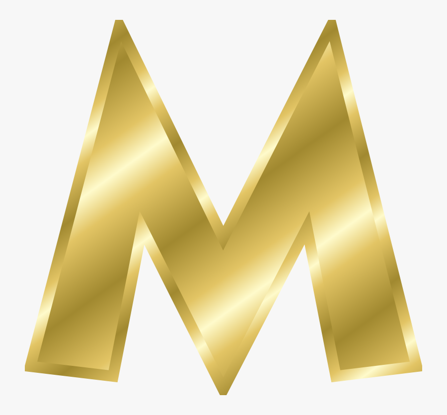 Letter, M, Capital Letter, Alphabet, Abc, Gold - Gold Letter M Clipart, Transparent Clipart