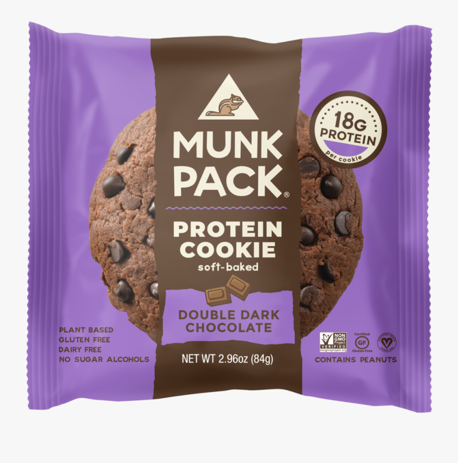 Double Dark Chocolate Protein Cookie - Munk Pack Protein Cookie, Transparent Clipart