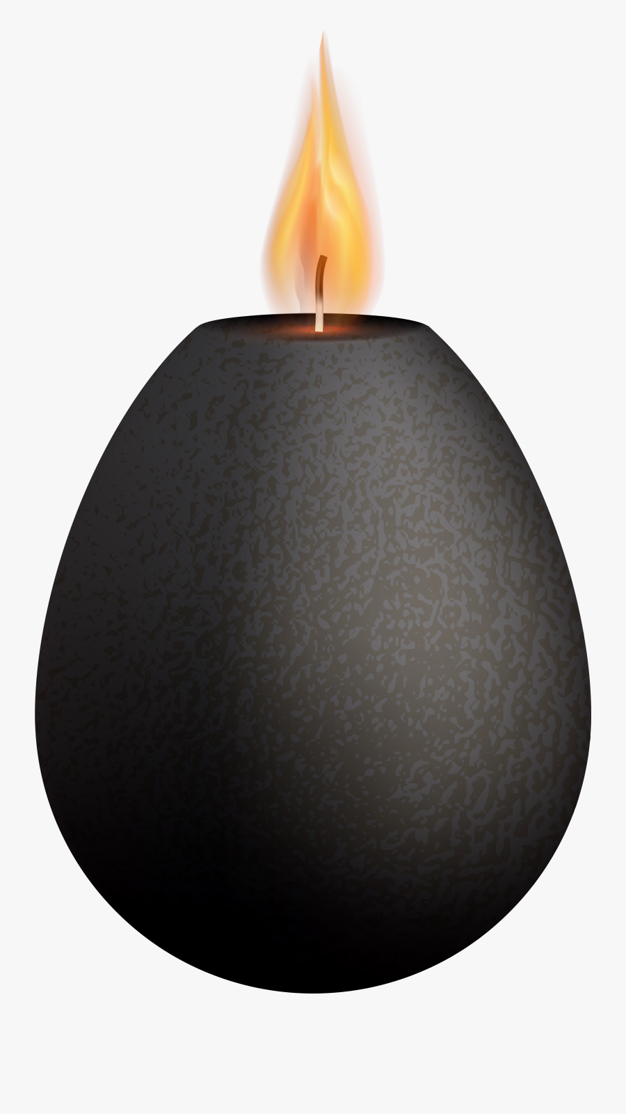 Black Deco Candle Png Clip Art - Flame, Transparent Clipart