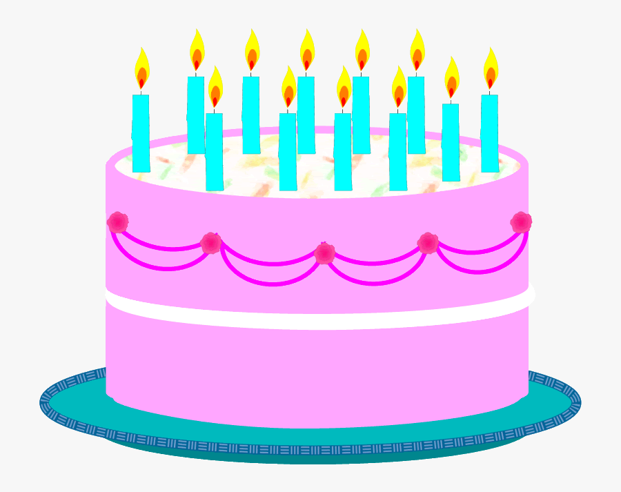 Free Birthday Candles Clipart Photo - Birthday Cake With 21 Candles, Transparent Clipart