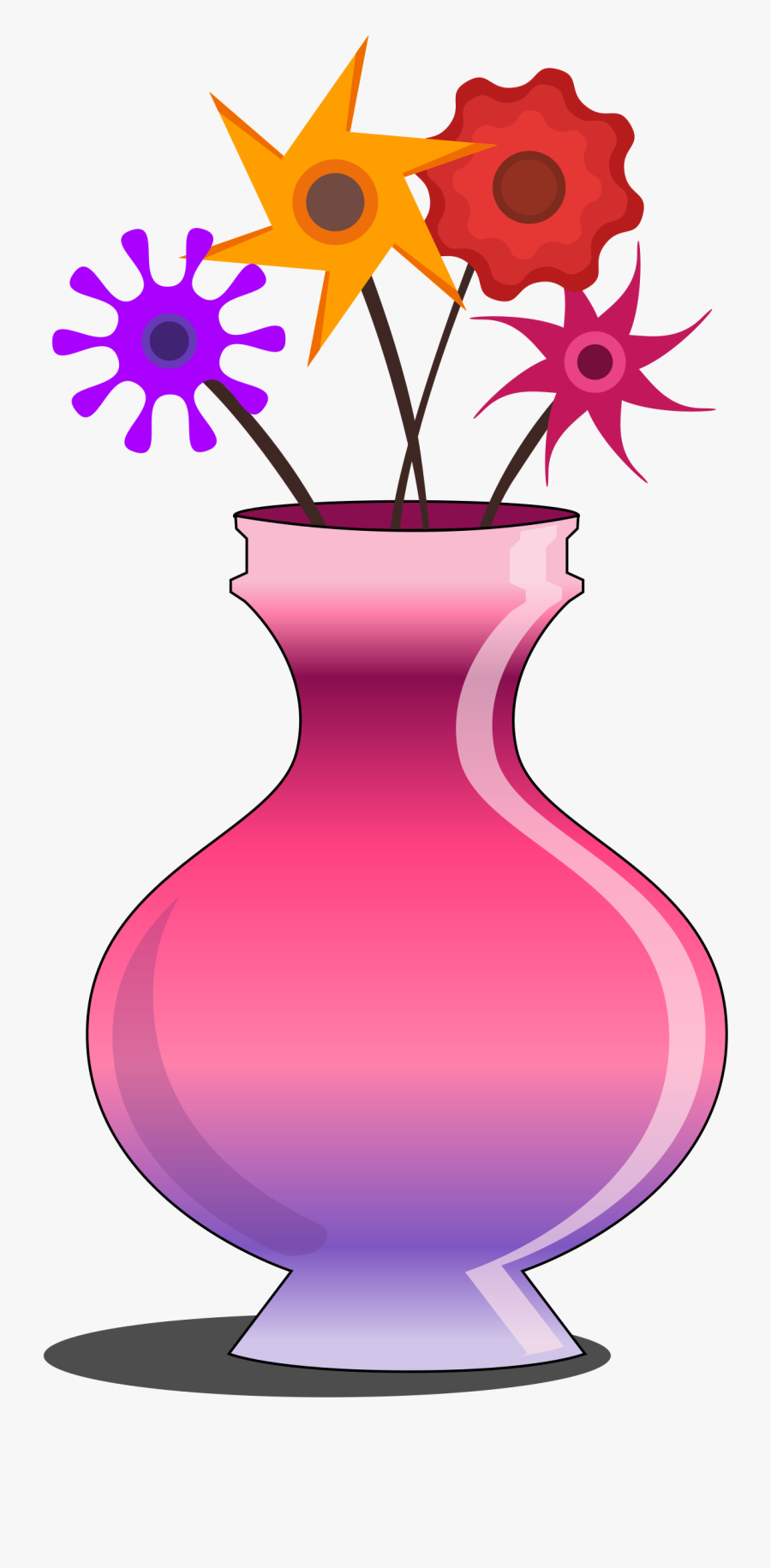 Transparent Flower Vase Clipart - Clip Art Of Vase, Transparent Clipart