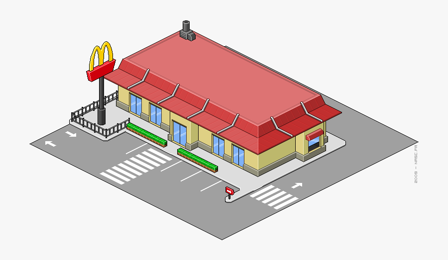 Mcdonalds Reveal - Pixel Art Building, Transparent Clipart