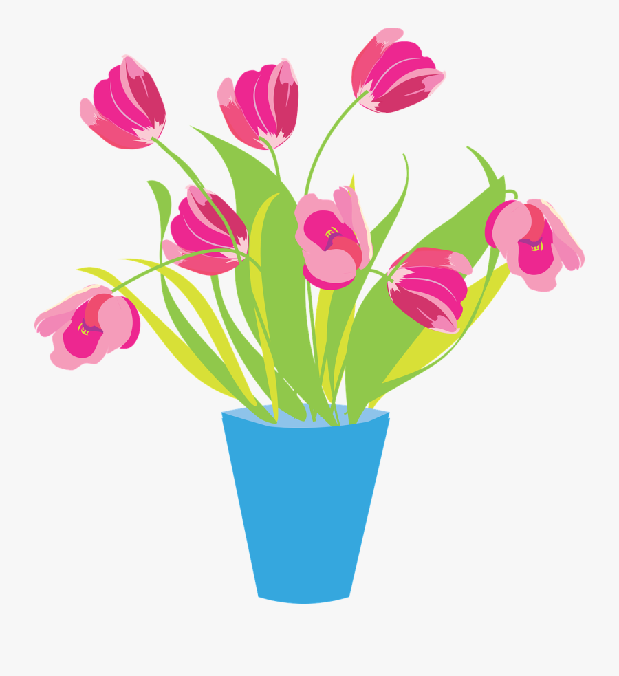 Flowers, Vase, Tulips, Easter, Mothers Day, Spring - Tulipa Humilis, Transparent Clipart