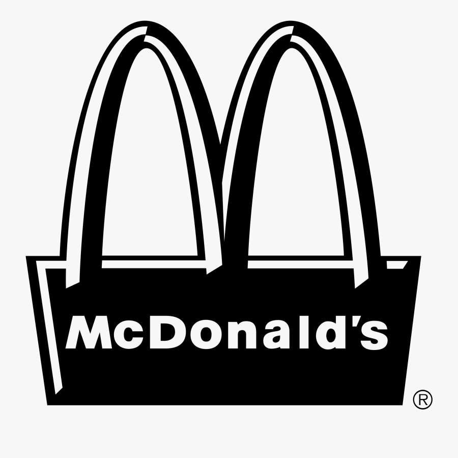 Mcdonald"s Logo Png Transparent - Mc Donalds Black And White, Transparent Clipart