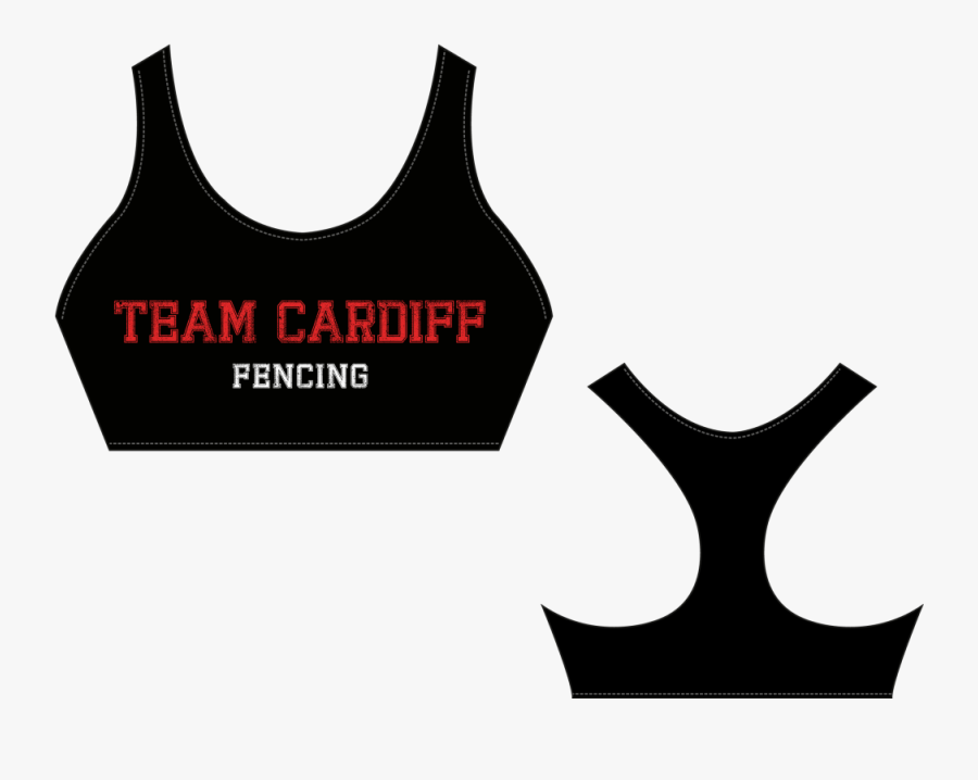 Cardiff Uni Fencing Sports Bra - Carry Only T Shirt, Transparent Clipart