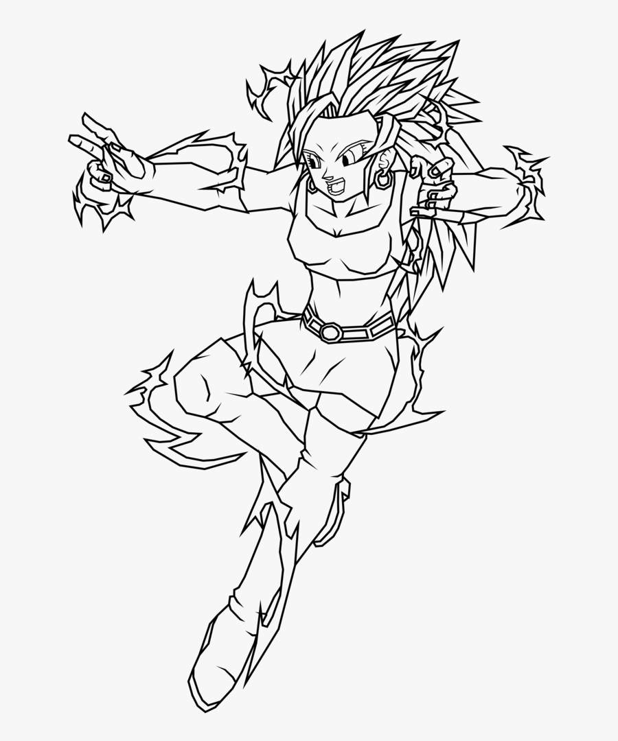 Line Art Super Saiyan Bulla Drawing Bra - Bra De Dbz Para Colorear, Transparent Clipart