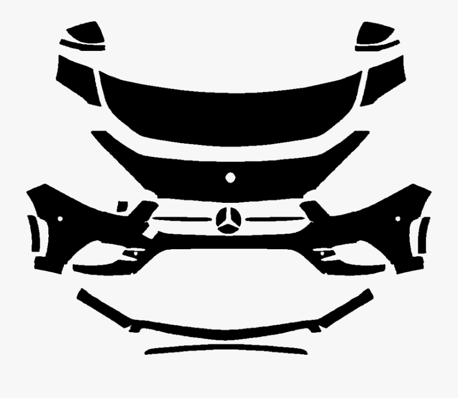 2019 Mercedes Benz A Class Amg 3m Clear Bra Deluxe, Transparent Clipart