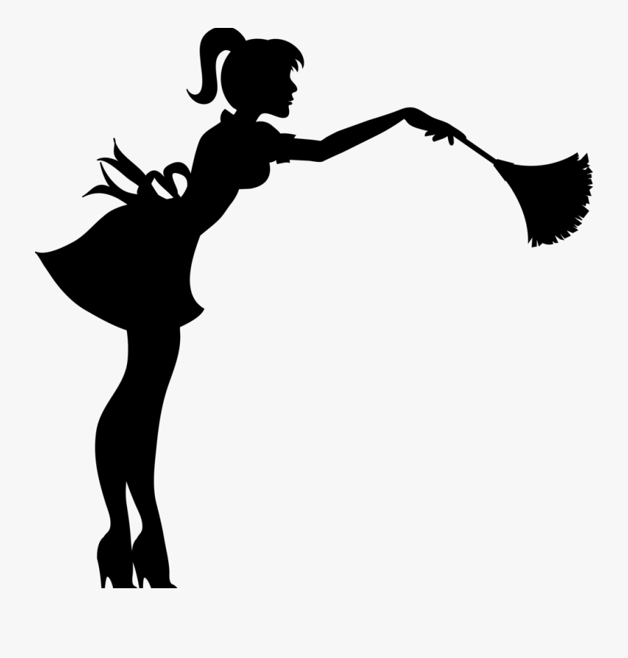 Cleaner Cleaning Maid Silhouette Clip Art - Cleaning Lady Silhouett...