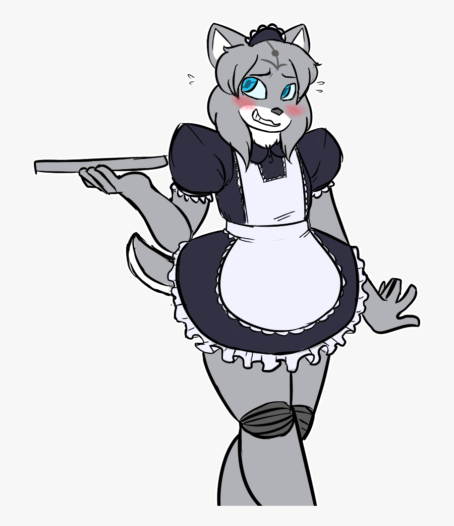Nervous Lil Maid - Cartoon, Transparent Clipart