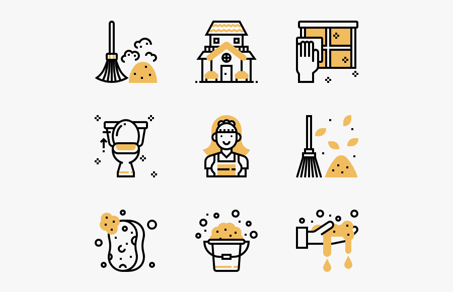 Cleaning - Corruption Icons, Transparent Clipart
