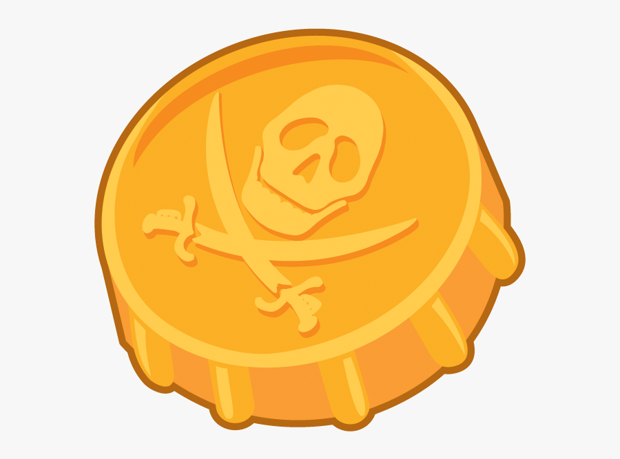 Coin Clipart Gold Doubloon - Pirate Gold Coins Clipart, Transparent Clipart
