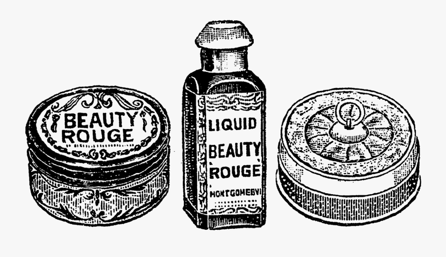 Vintage Beauty Products Drawing, Transparent Clipart
