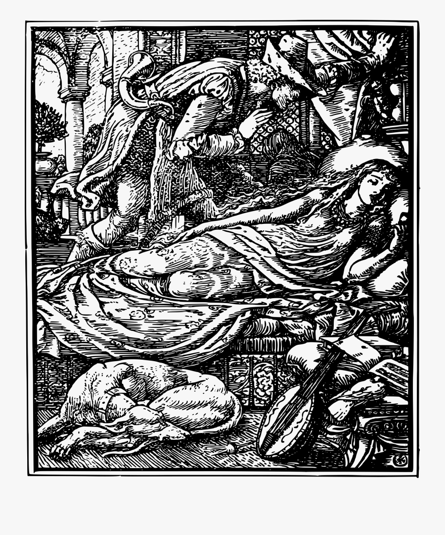 Sleeping Beauty Clip Arts - Brothers Grimm Book Art, Transparent Clipart