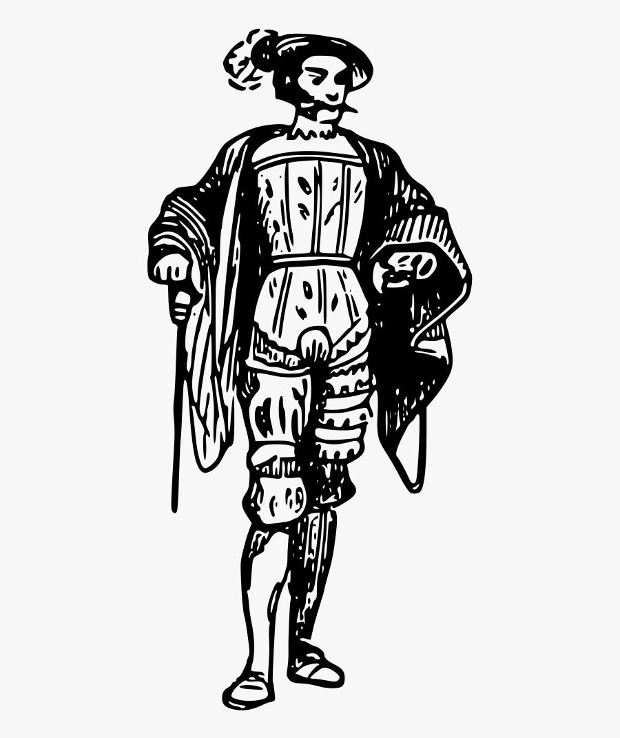 16th Century Costume - Renaissance, Transparent Clipart