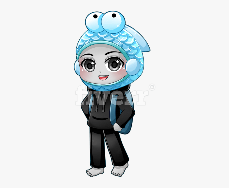 Draw You With Cute Monster Costume Chibi Style - Cartoon, Transparent Clipart