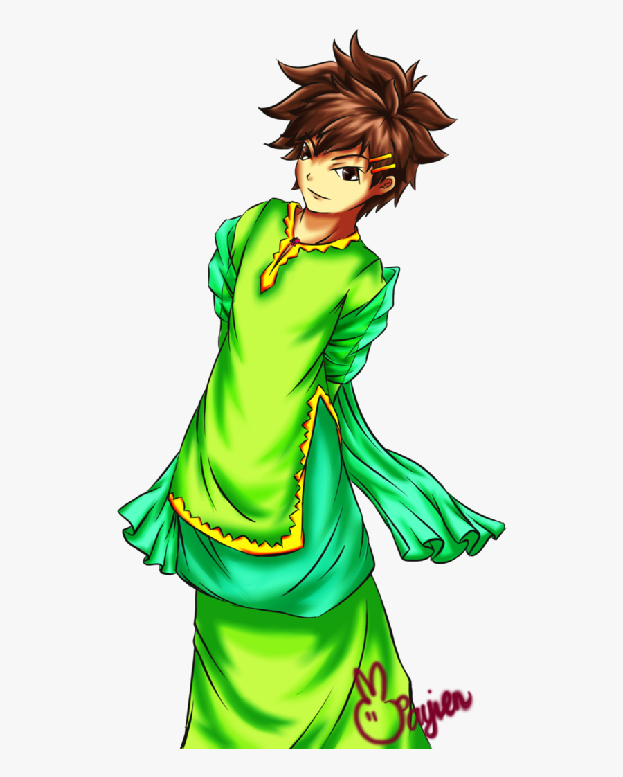 Costume Hari Raya Clipart - Cartoon, Transparent Clipart