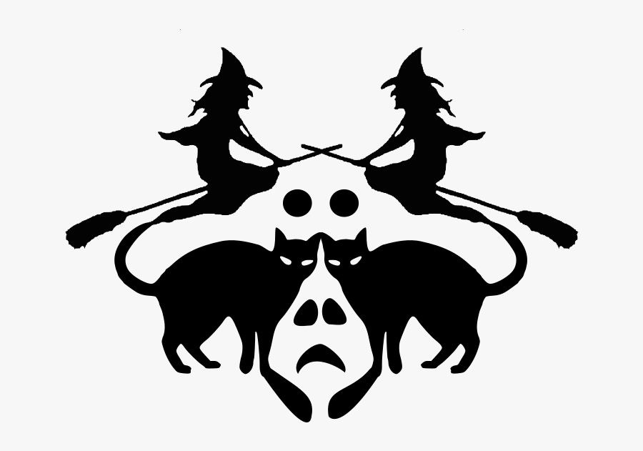 Free Cat - Witch Riding On A Broom, Transparent Clipart