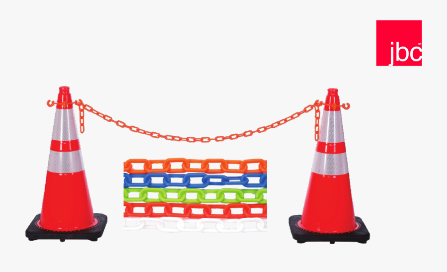 Safety Cone With Chain, Transparent Clipart