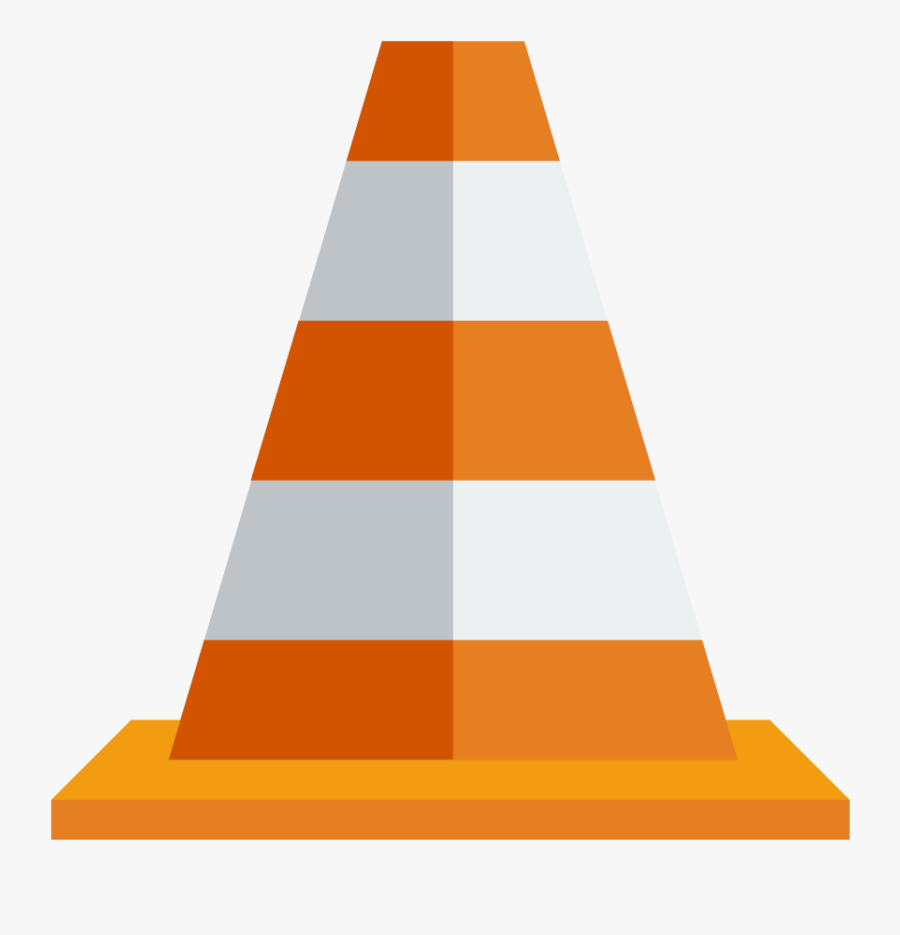 Orange,cone,font,clip Art - Clip Art Traffic Cone, Transparent Clipart