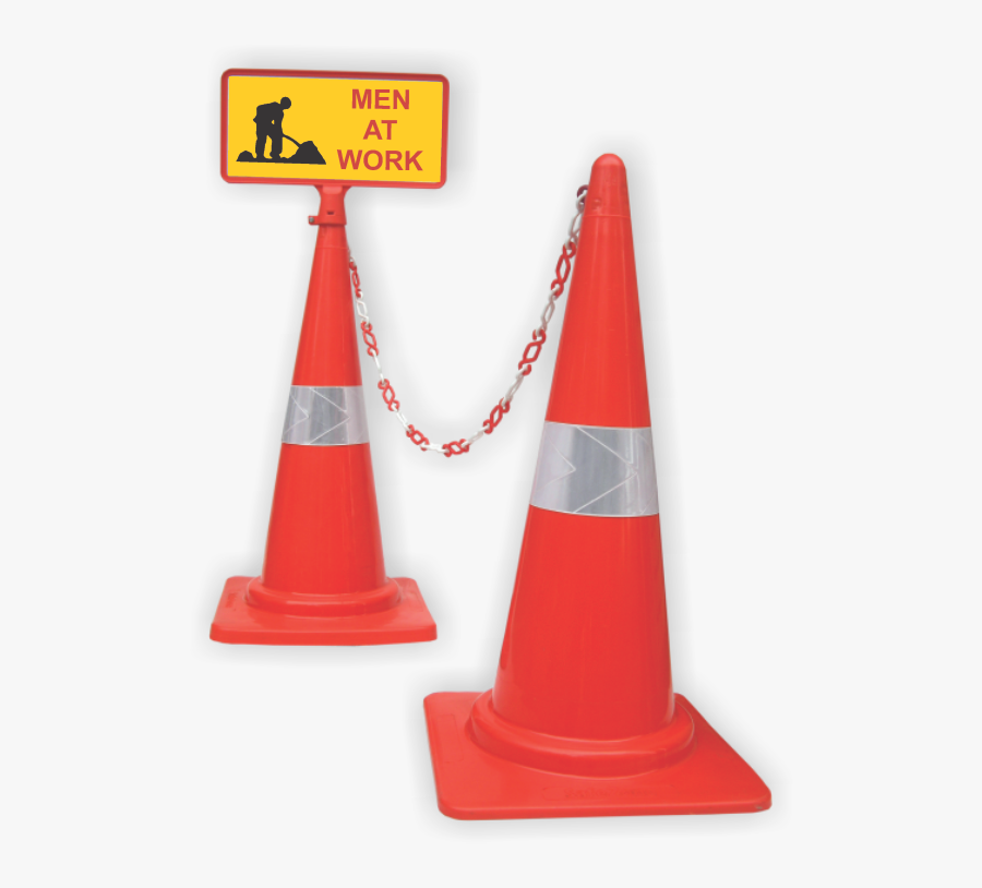 Traffic Cone Plastic Chain, Transparent Clipart