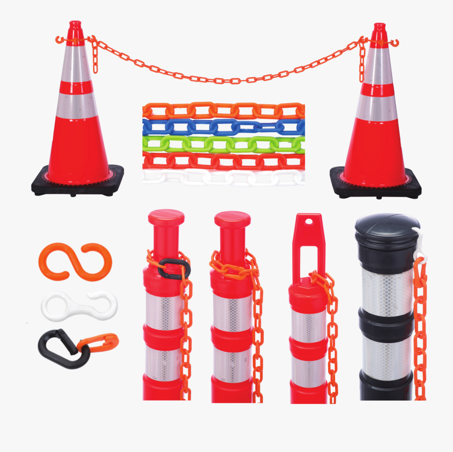 Cobrachain - Safety Cone With Chain, Transparent Clipart