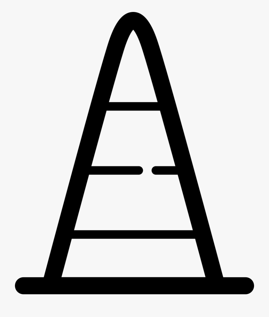 Traffic Cone Outline - Icon, Transparent Clipart