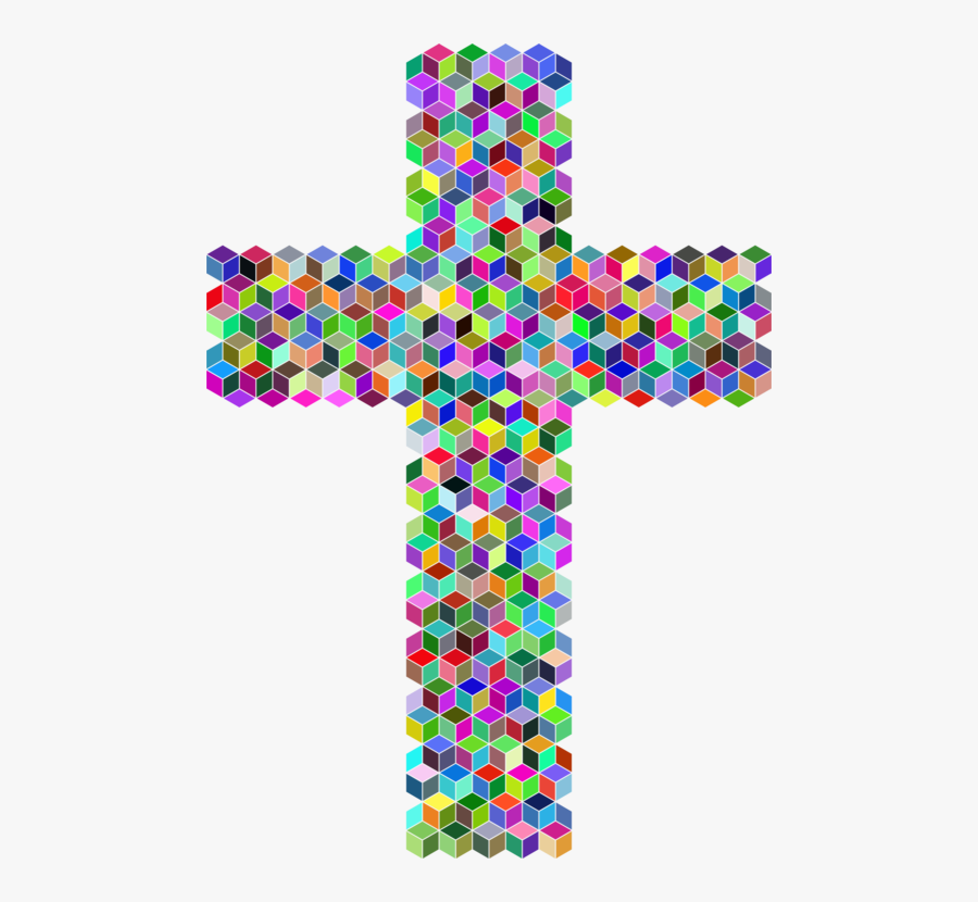 Symbol,cross,line - Colourful Cross Png, Transparent Clipart