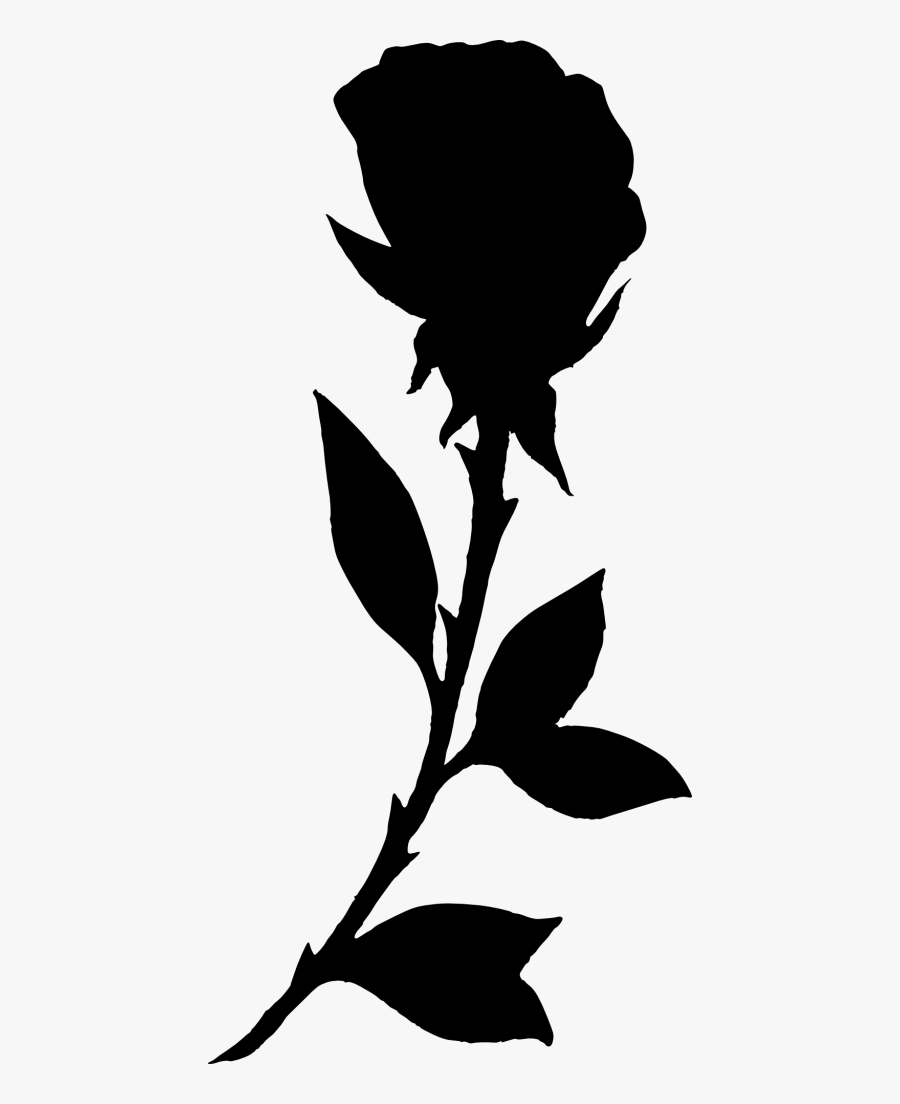 Png Black And White Download Bouquet Transparent Silhouette - Transparent Background Black Roses Png, Transparent Clipart