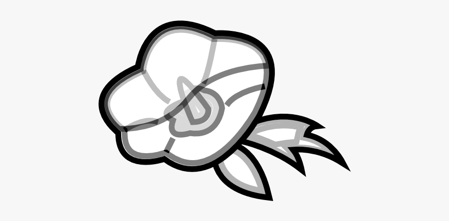 Rose Of Sharon Icon Black White Line Art Flower 555px - Rose Of Sharon Svg, Transparent Clipart