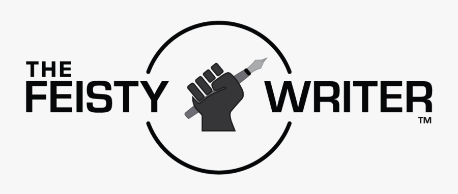 The Feisty Writer Logo A Hand Holding A Pen - Hand Holding Pen Logo, Transparent Clipart