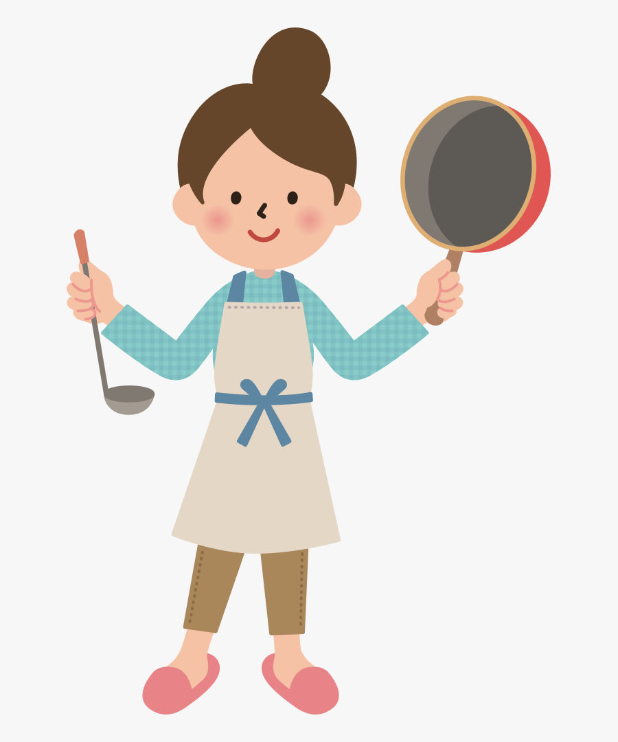 Ladle And Pan - Woman With Pan Clipart, Transparent Clipart
