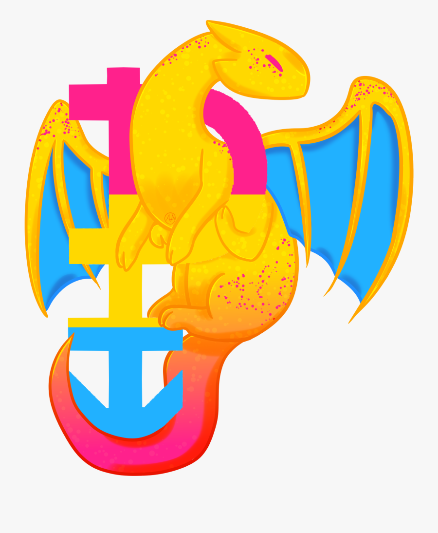 Pansexual Dragon Clipart , Png Download - Pansexual Png, Transparent Clipart