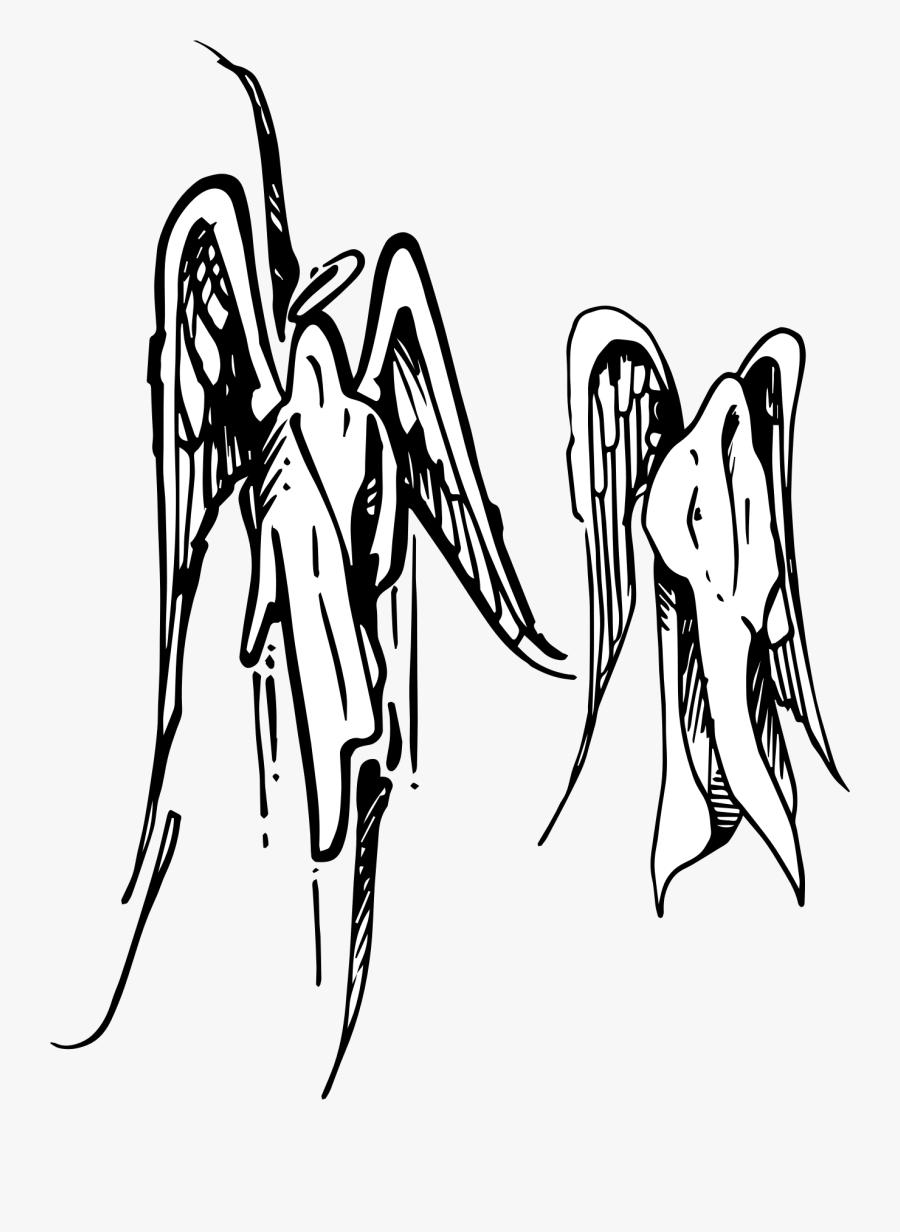 Raseone Angels Doodle Clip Arts - Angel Doodle Art, Transparent Clipart