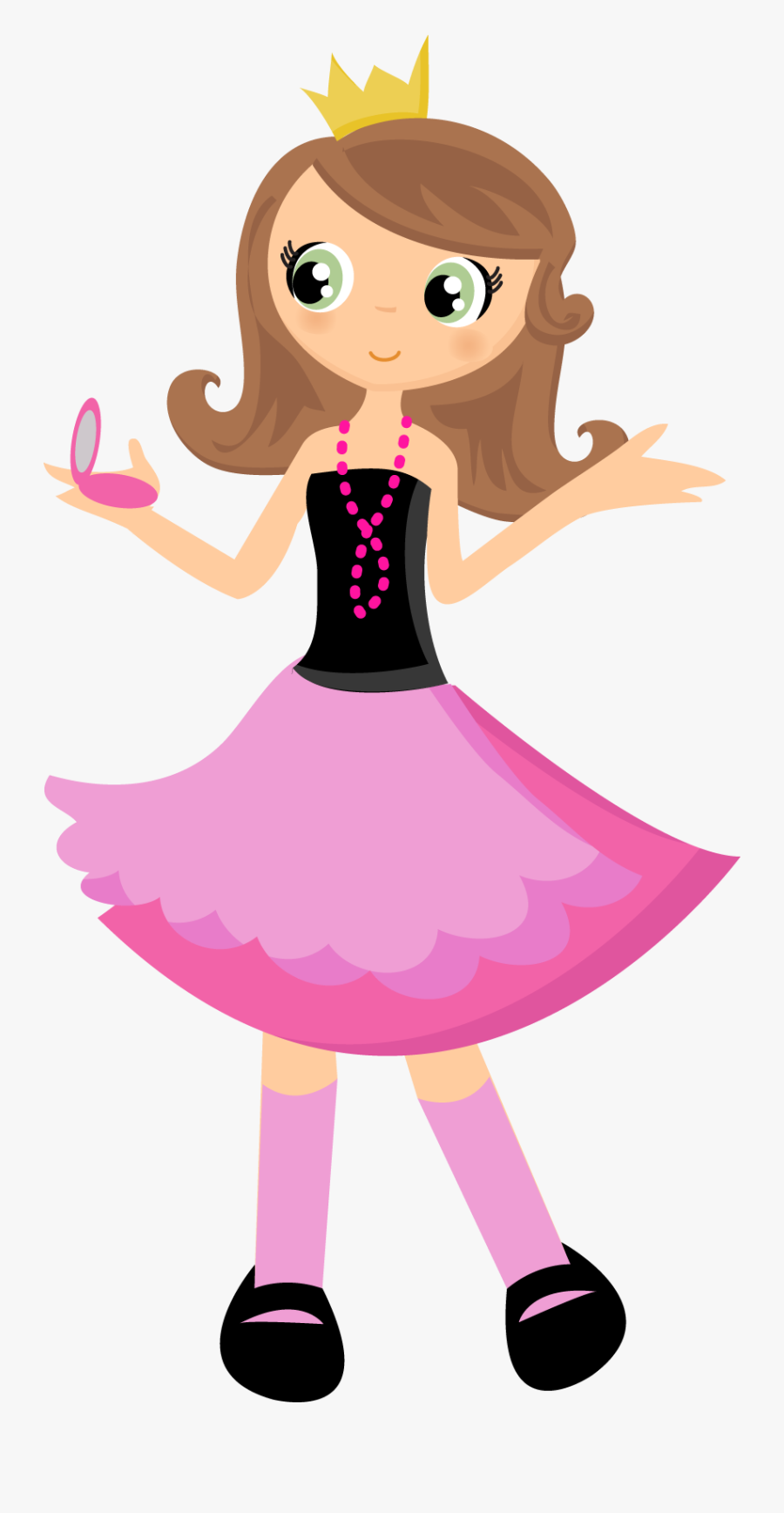 Party Printables, Art Girl, Tangle Doodle, Clip Art, - Little Girl Glamour Clipart, Transparent Clipart