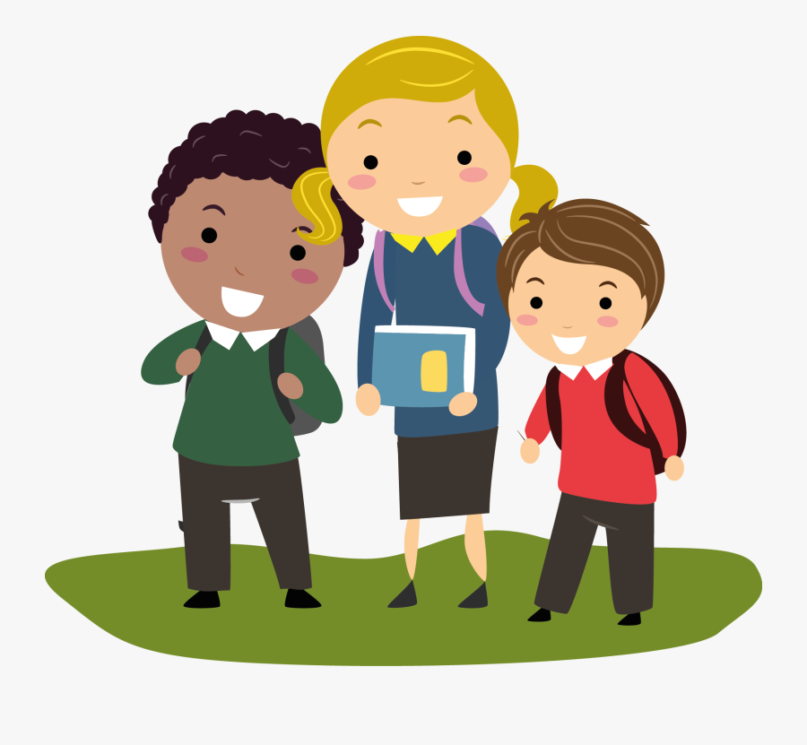 School Kids Cartoon Png - Carton Student In School Transparent Background, Transparent Clipart