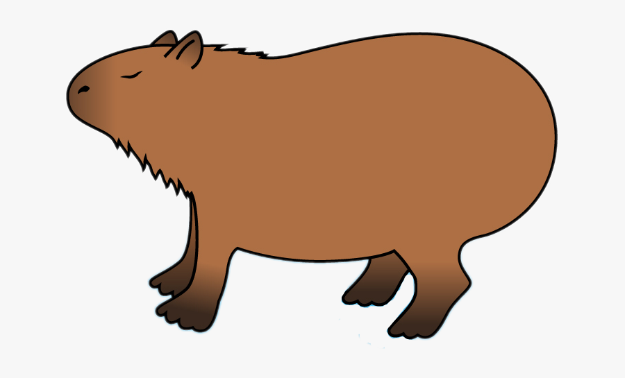 Transparent Capybara Clipart - Capybara Cartoon Transparent, Transparent Clipart