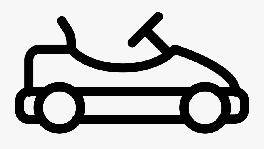Go Kart Icon - Mario Kart Clipart Black & White, Transparent Clipart